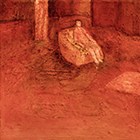 Frau im Sessel, 1996, Eitempera auf Leinwand, 30x30cm