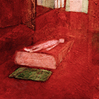 Raum 5 Liegender, 1998, tempera on canvas, 30x30cm