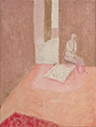 Raum 38 Sitzende, 2001, tempera on canvas, 24x18cm