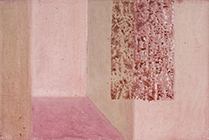 Raum 33 Vorhang 2, 2002, tempera on canvas, 21x32cm