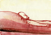 o.T., 2005, Aquarell auf Papier, 14,4x20,7cm