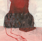 o.T., 2009, Mischtechnik auf Papier, 15,6x15,4cm