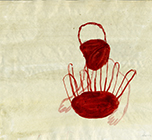o.T., 2009, Tusche auf Papier, 18,8x23,5cm