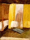 Dusche II, 1992, Eitempera auf Baumwolle, 24x18cm