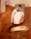 o.T., 1994, Eitempera auf Baumwolle, 27x21cm