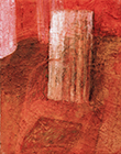Vorhang 1, 1996, Eitempera auf Leinwand, 24x18cm