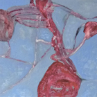 Untitled, 2023, mixed media on wood, 20x20cm