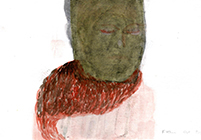 Untitled, 2001, mixed media on paper, 14,4x20,6cm