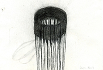 Untitled, 2003, charcoal on paper, 14,7x20cm