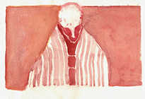 o.T., 2011, Aquarell auf Papier, 14,9x21,2cm