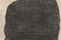 o.T., 2013, Kohle auf Papier, 10,3x16cm
